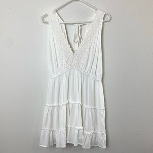 Ocean Drive White Sleeveless Mini Dress - Large
